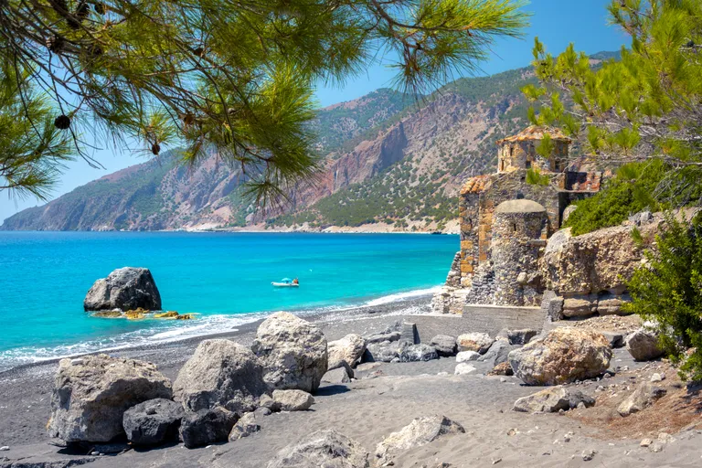 Agios Pavlos pludmale.