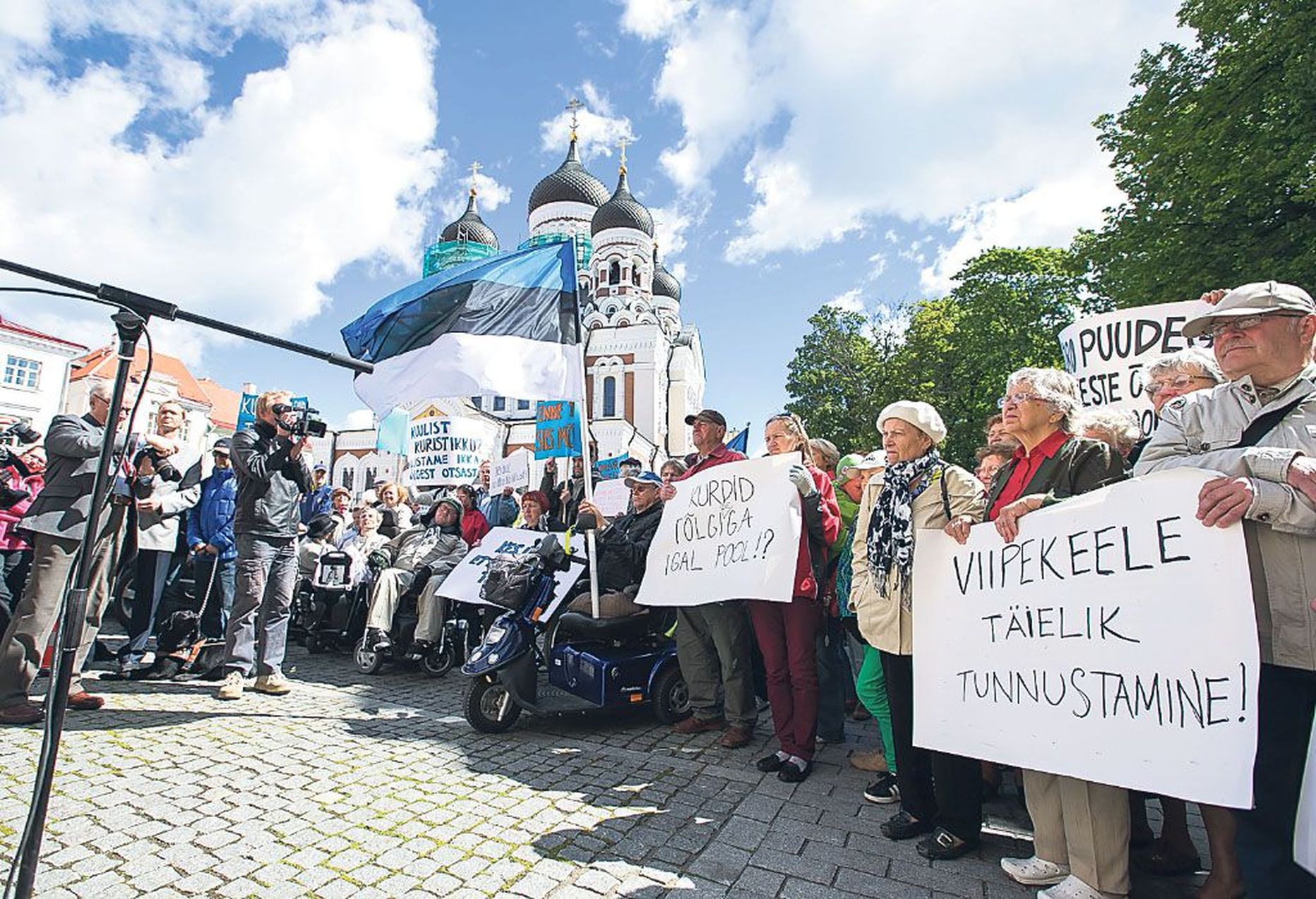 Eelmisel korral avaldasid puudega inimesed meelt töövõimetoetuse seaduse eelnõu vastu 17. juunil Tallinnas (pildil), nüüd juba üle Eesti.