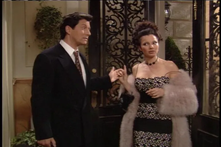 Kaader sarjast «Nanny». Fran Drescher ja Charles Shaughnessy 1993. aastal.