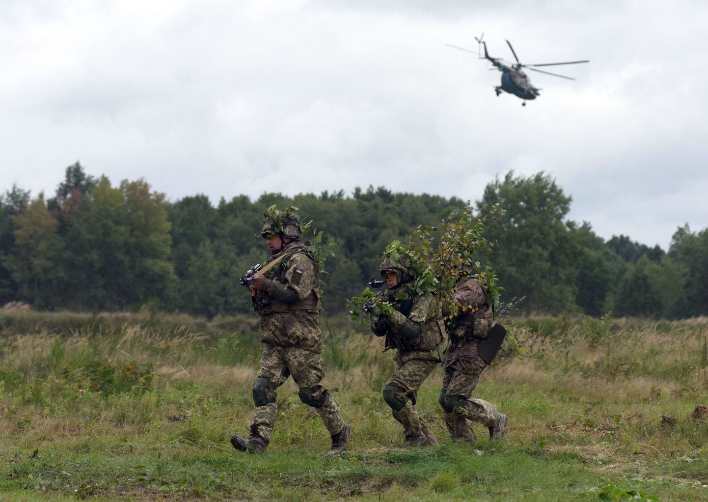 Ukraina sõdurid õppusel USA ja NATO vägedega 24. september 2021.