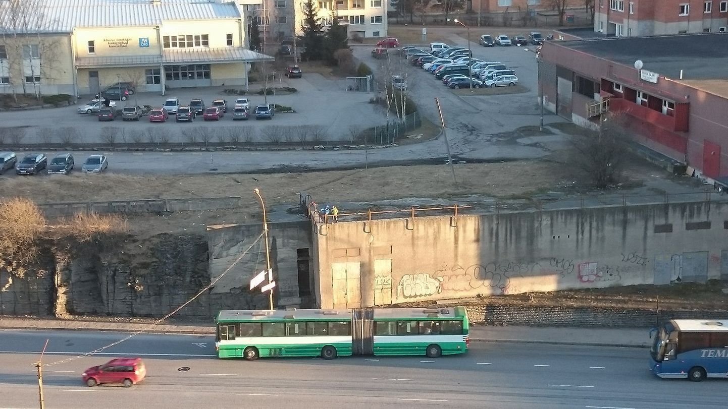Дети кидают в Ласнамяэ в автобус камни.