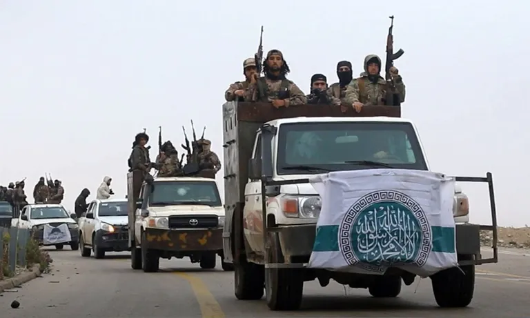 Hayat Tahrir al-Sham militants in Syria in 2019.
