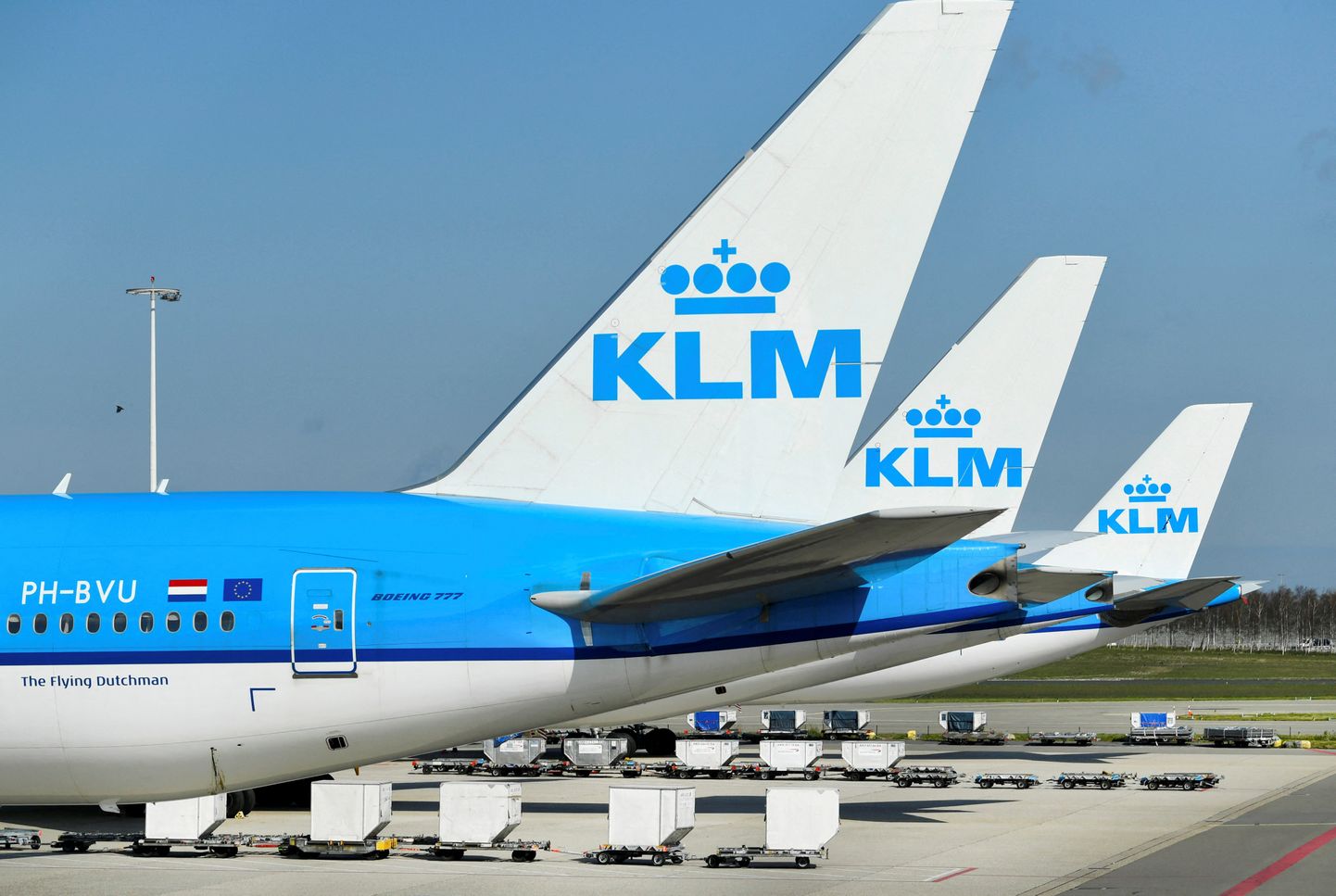 KLM lennukid. Pilt on illustreeriv.