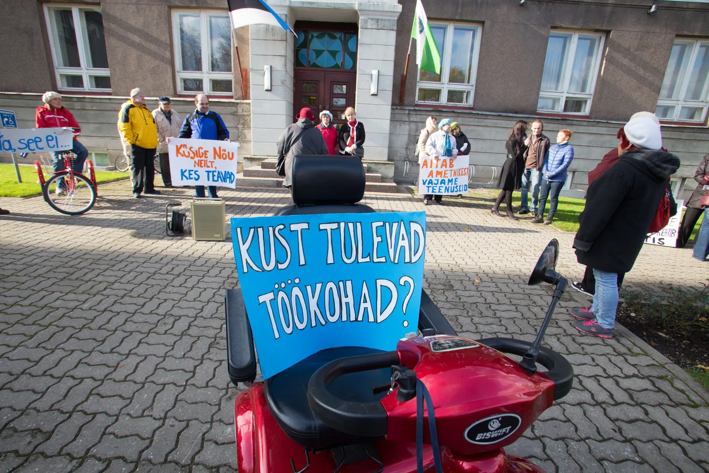 Töövõimereform ärgitas puudega inimesi üle Eesti 2014. aastal piketeerima.