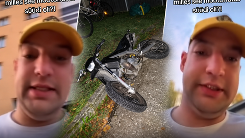 Tiktoki Miku läks mopeediga raksu: "Tsikkel pikali ja nägemist!"