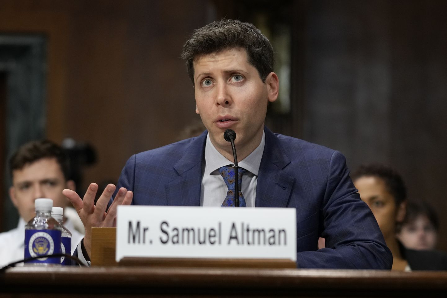 OpenAI tegevjuht Sam Altman 16. mail 2023 Senati komisjoni ees kuulamisel.