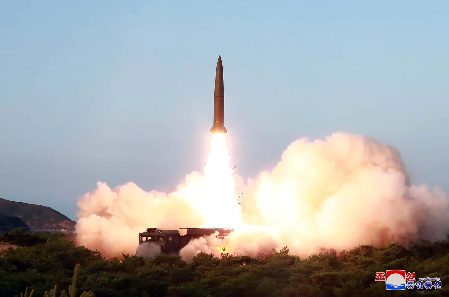 Jäädvustus eelmisel nädalal toimunud Põhja-Korea raketikatsetusest.