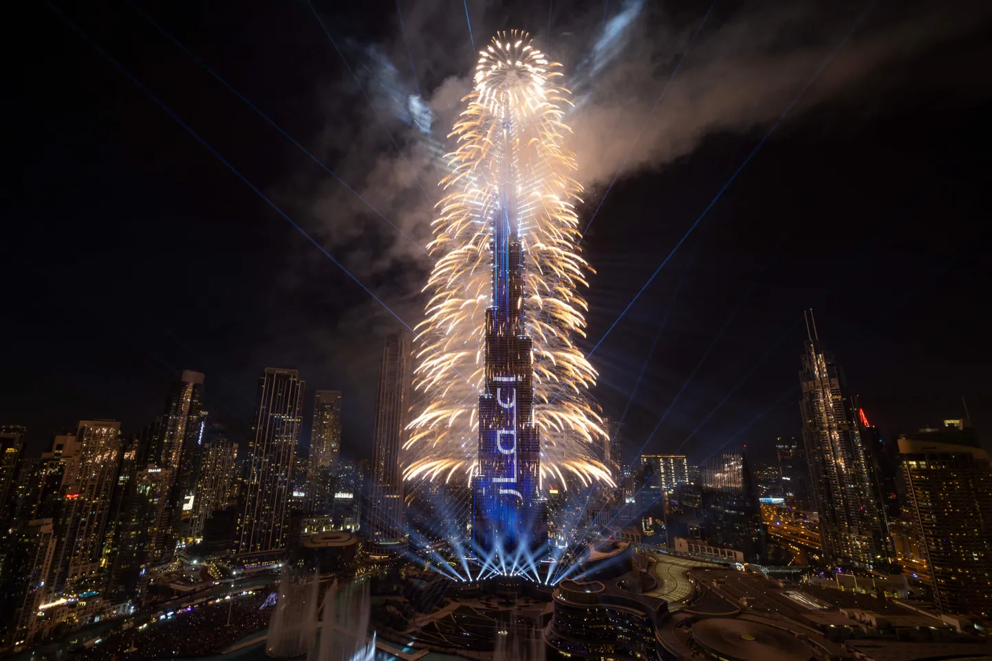 Ilutulestiku sõu Dubais.