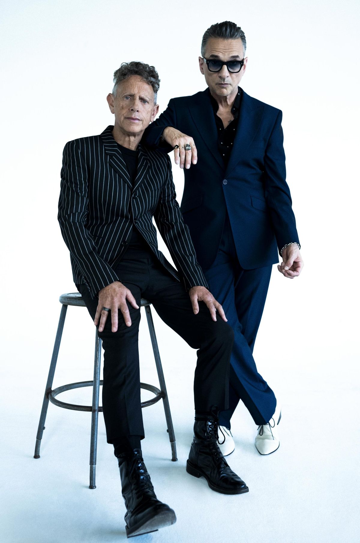 Depeche Mode on endiselt laetud ja energiat täis. Vasakul bändi peamine laulukirjutaja Martin L. Gore (61), paremal peamine hääl Dave Gahan (60). 