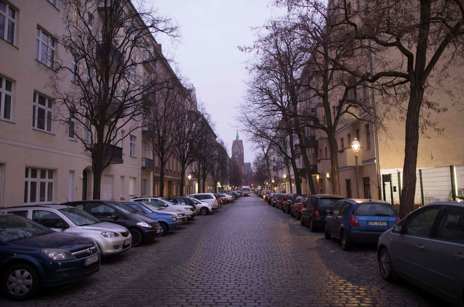Pealinnas asuv Wittstockeri tänav, kus politsei viis läbi islamistidevastase reidi.