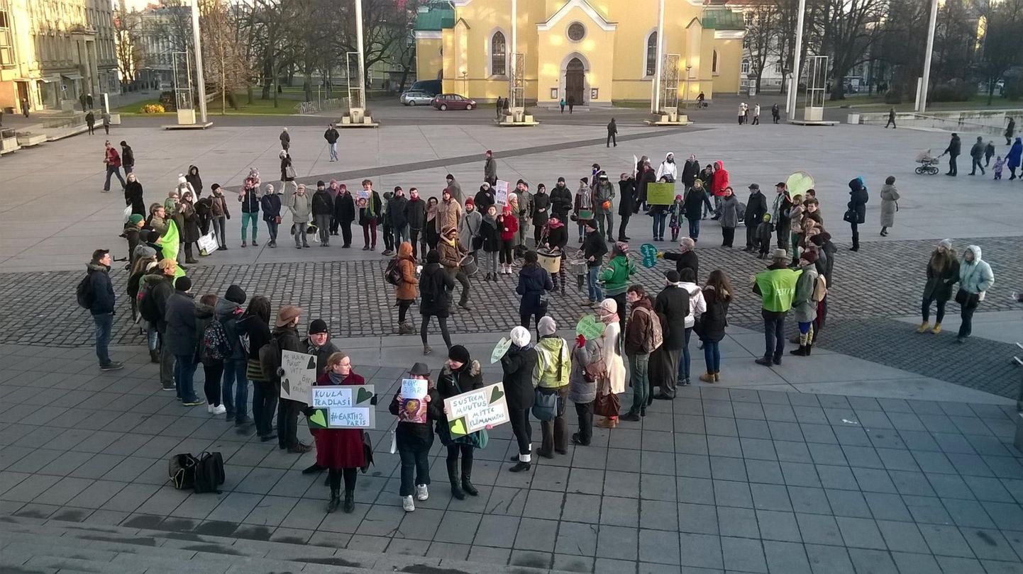 Климатический марш в Таллинне.