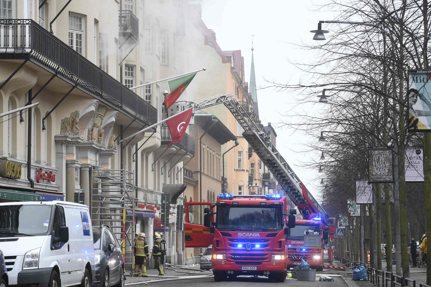 Stockholmi saatkonnahoone põleng.