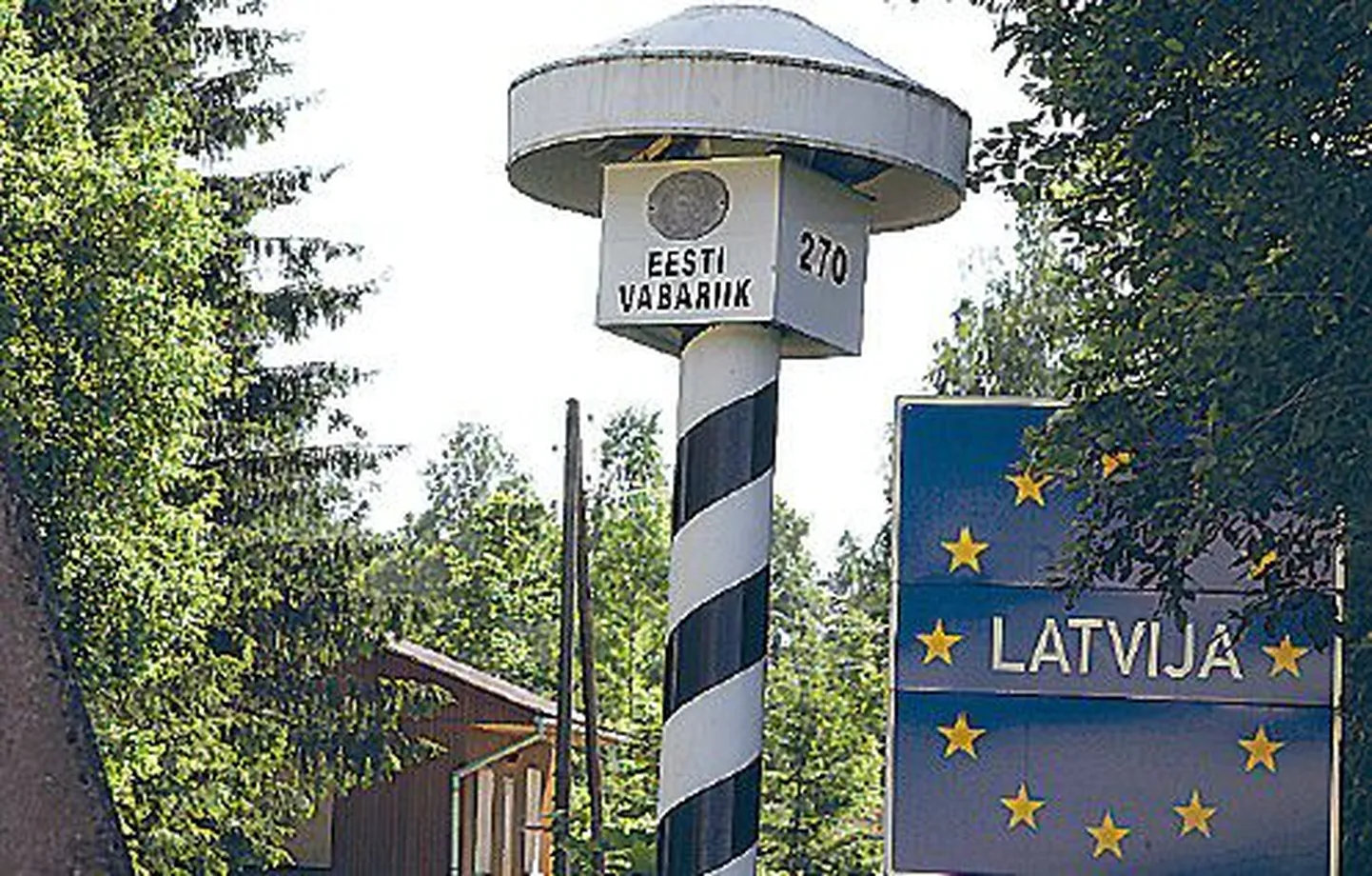 Граница Эстонии и Латвии.