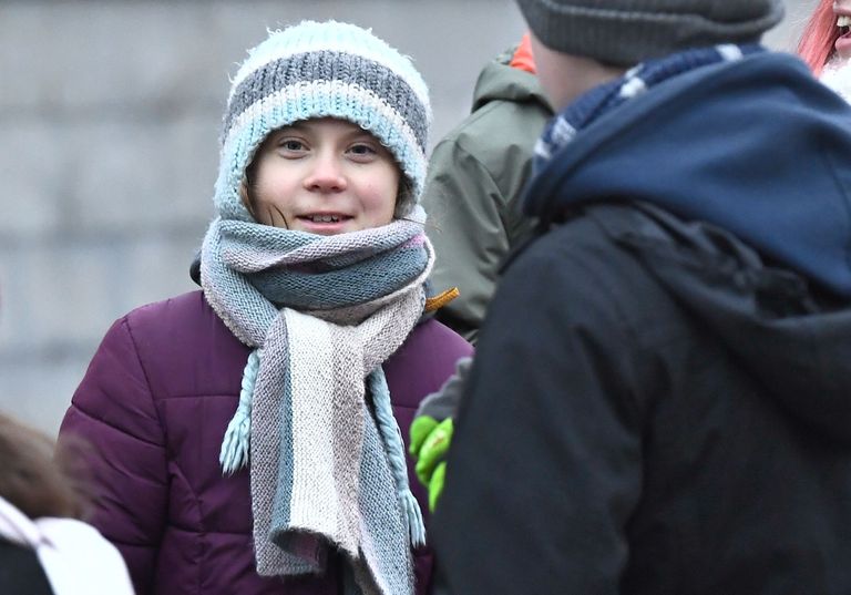 Kliimaaktivist Greta Thunberg 3. jaanuaril Stockholmis kliimastreigil.