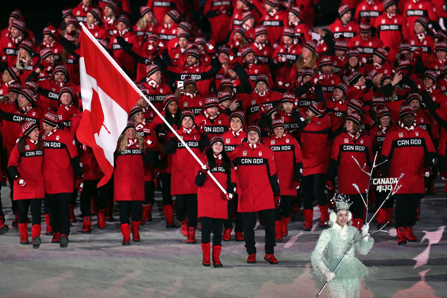 Kanada delegatsioon olümpiamängude avatseremoonial