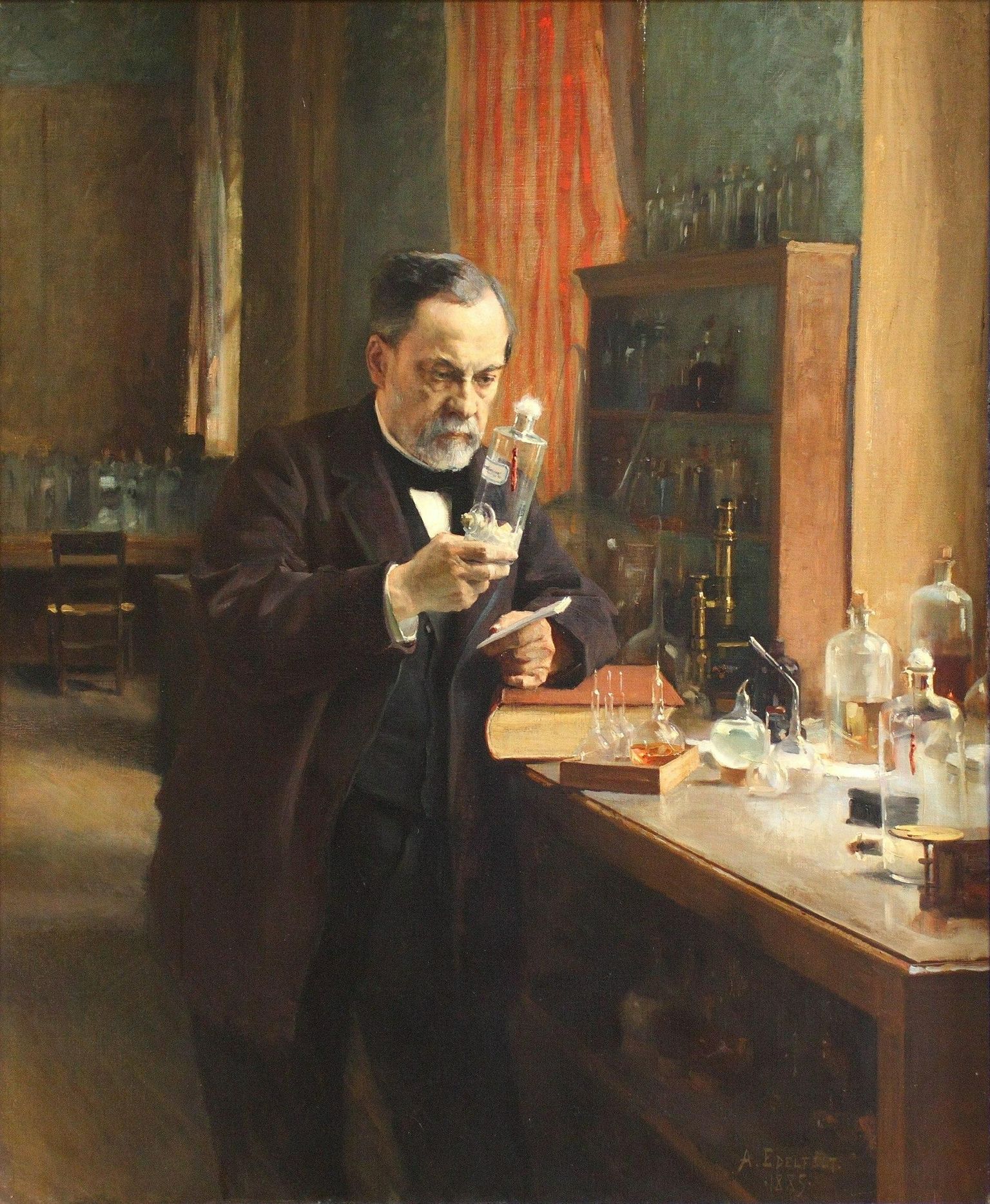 Louis Pasteur oma laboris 1885. aastal. 