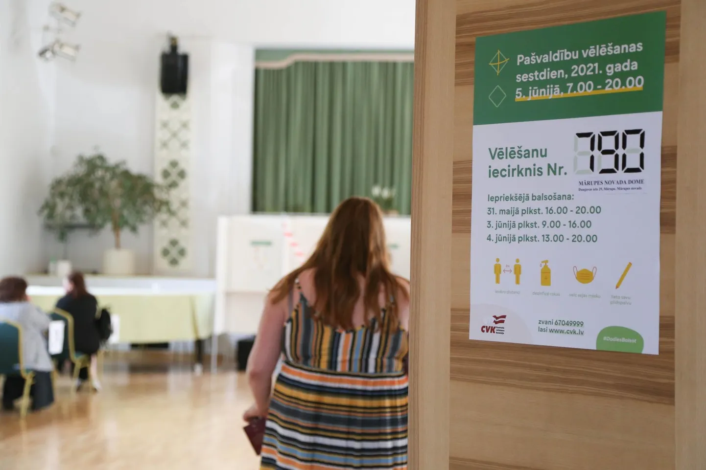Läti kohalike valimiste eelhääletamine Mārupe kultuurimajas selle nädala alguses.