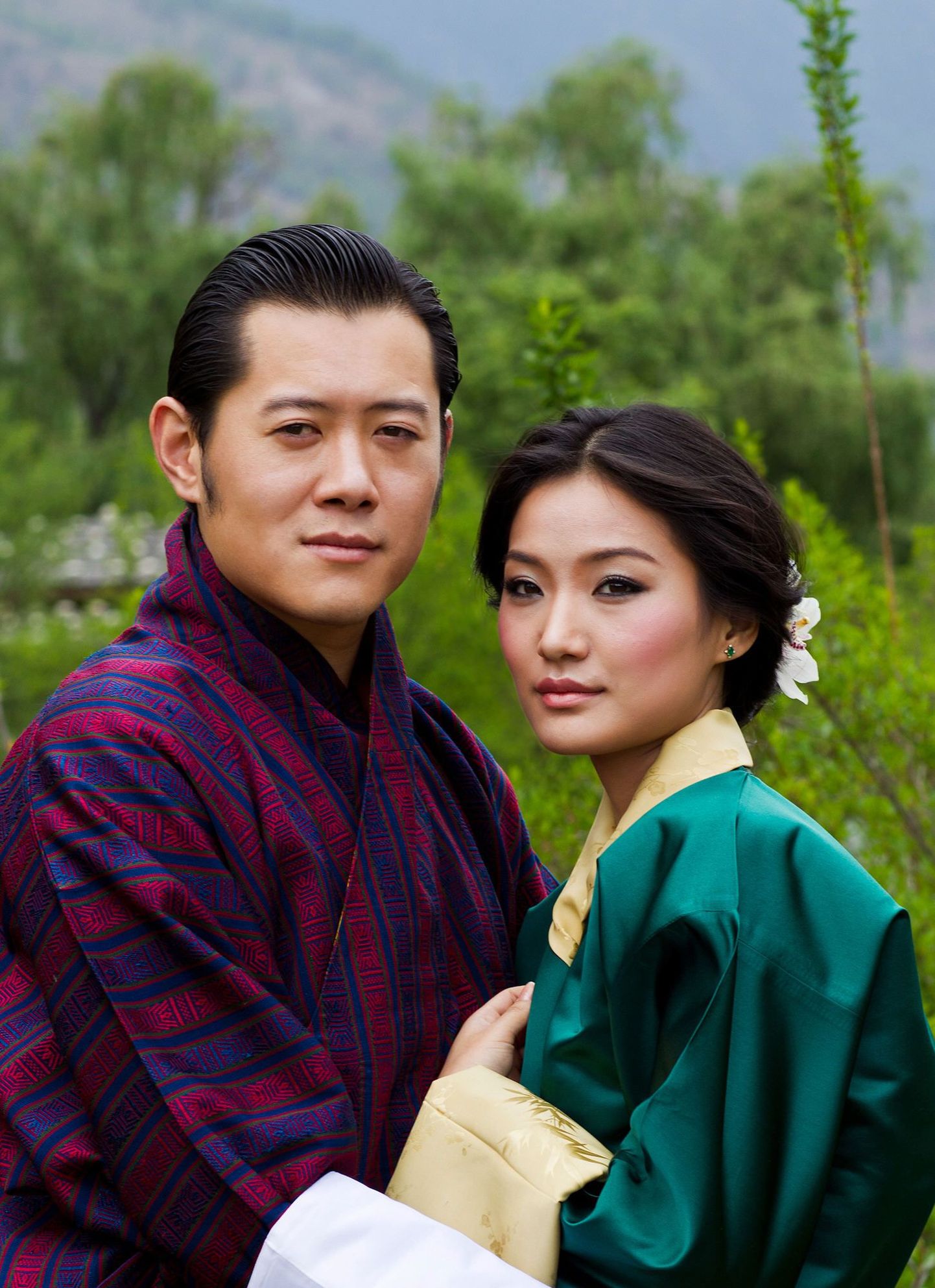Bhutani kuningas Jigme Khesar Namgyel Wangchuck ja ta kihlatu Jetsun Pema