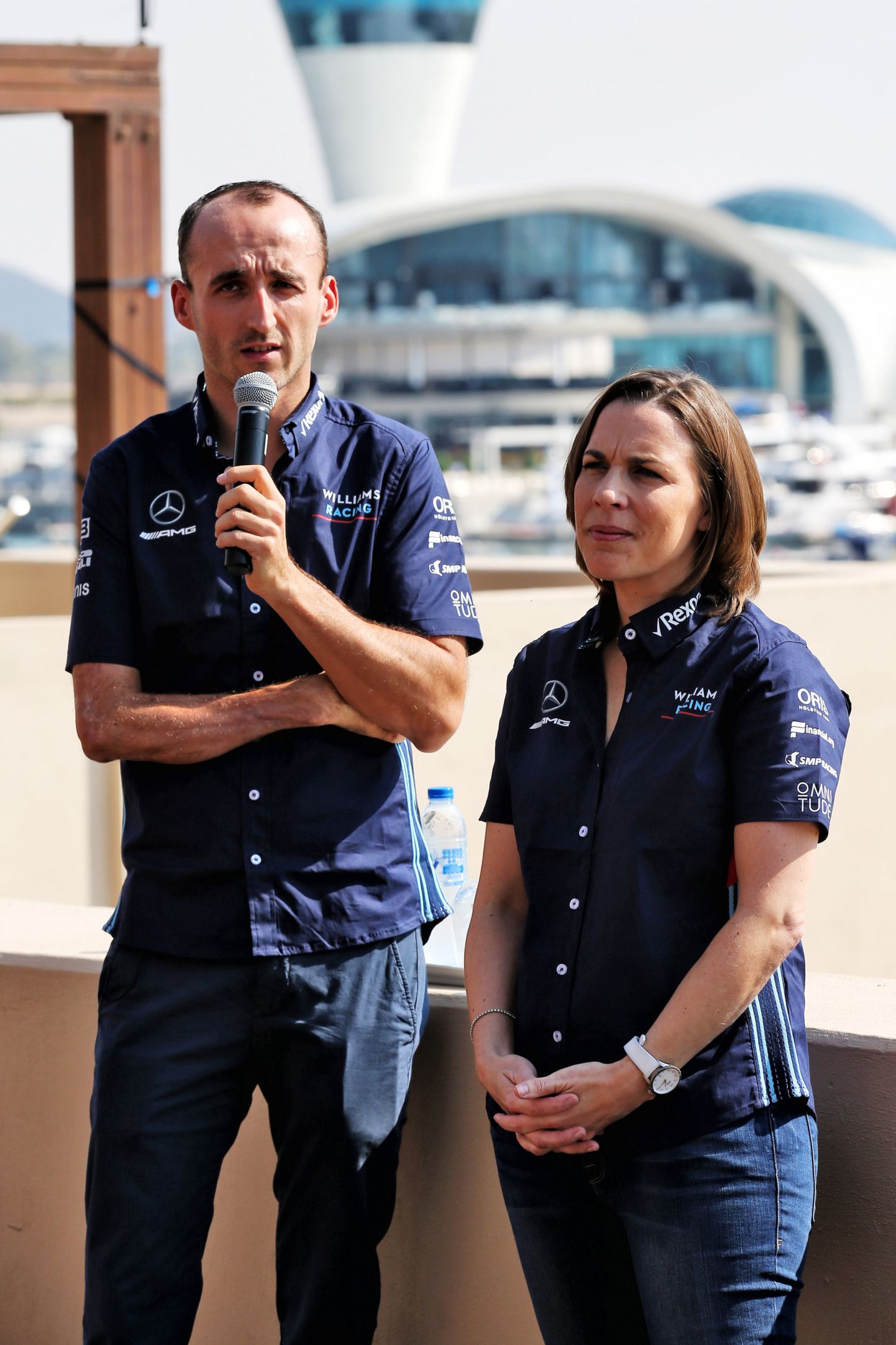Roberts Kubica un Williams vadītāja vietas izpildītāja Klēra Viljamsa