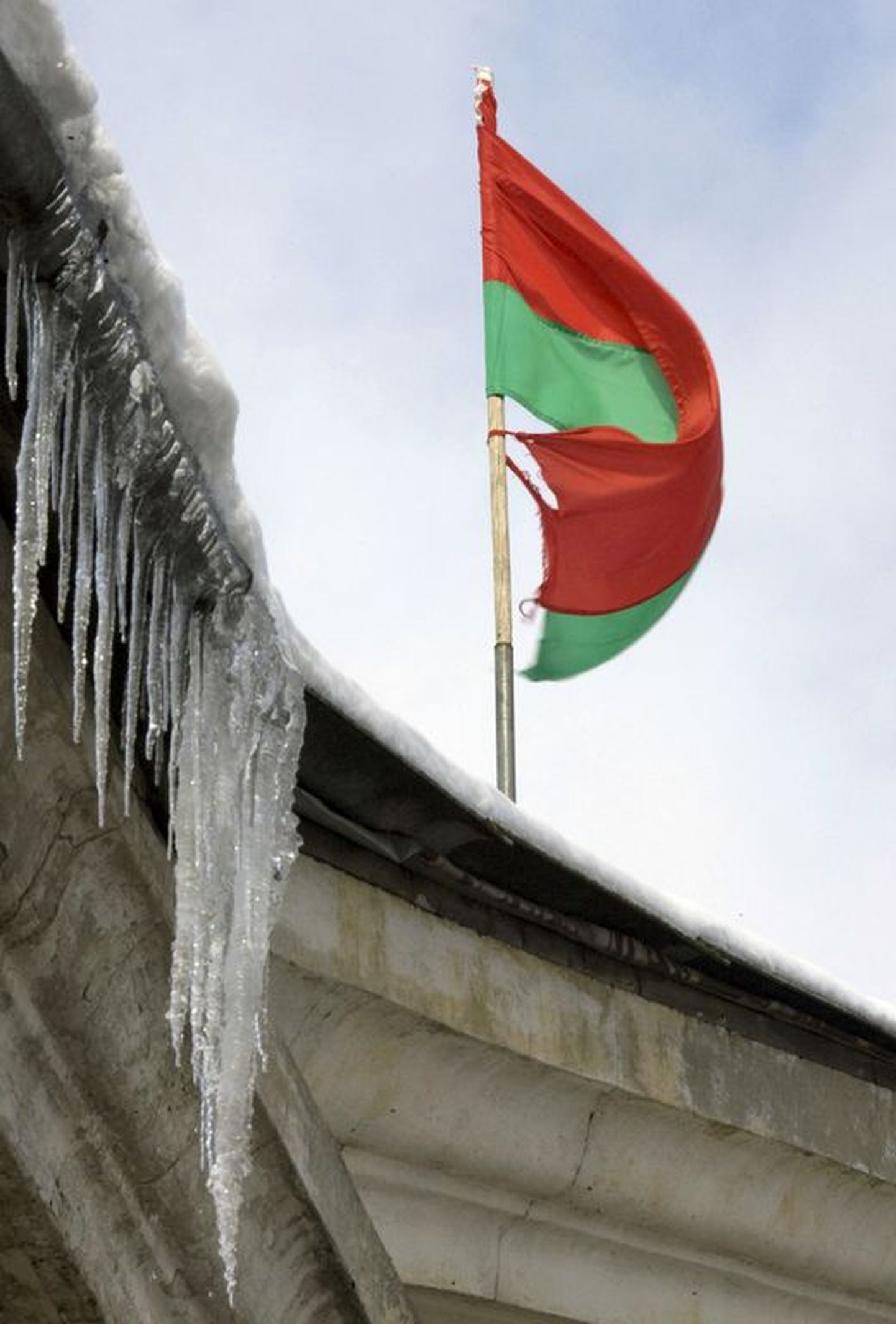 Valgevene lipp Minskis.