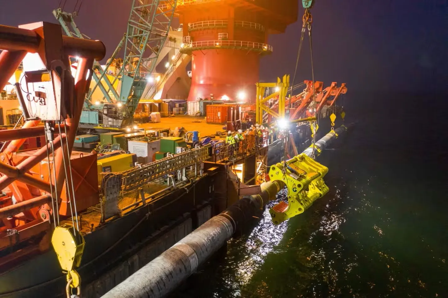 Kaader Nord Stream 2 torujuhtme ehitamisest aastal 2021.