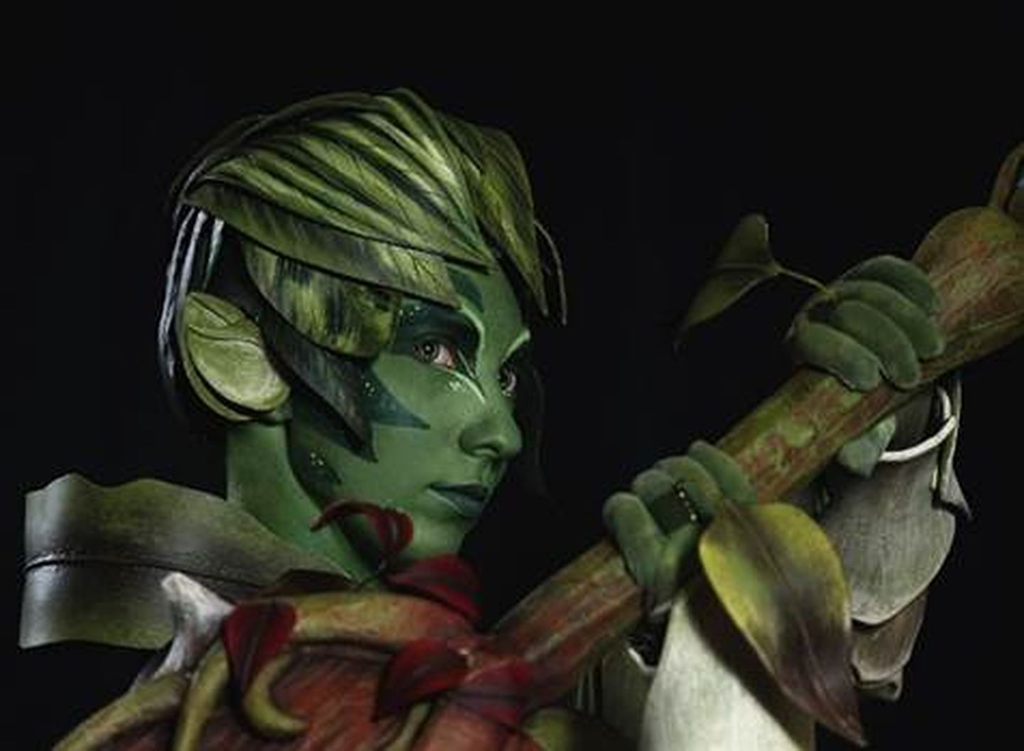 Kostüüm arvutimängust Guild Wars 2, cosplayer Galina Zaitseva.