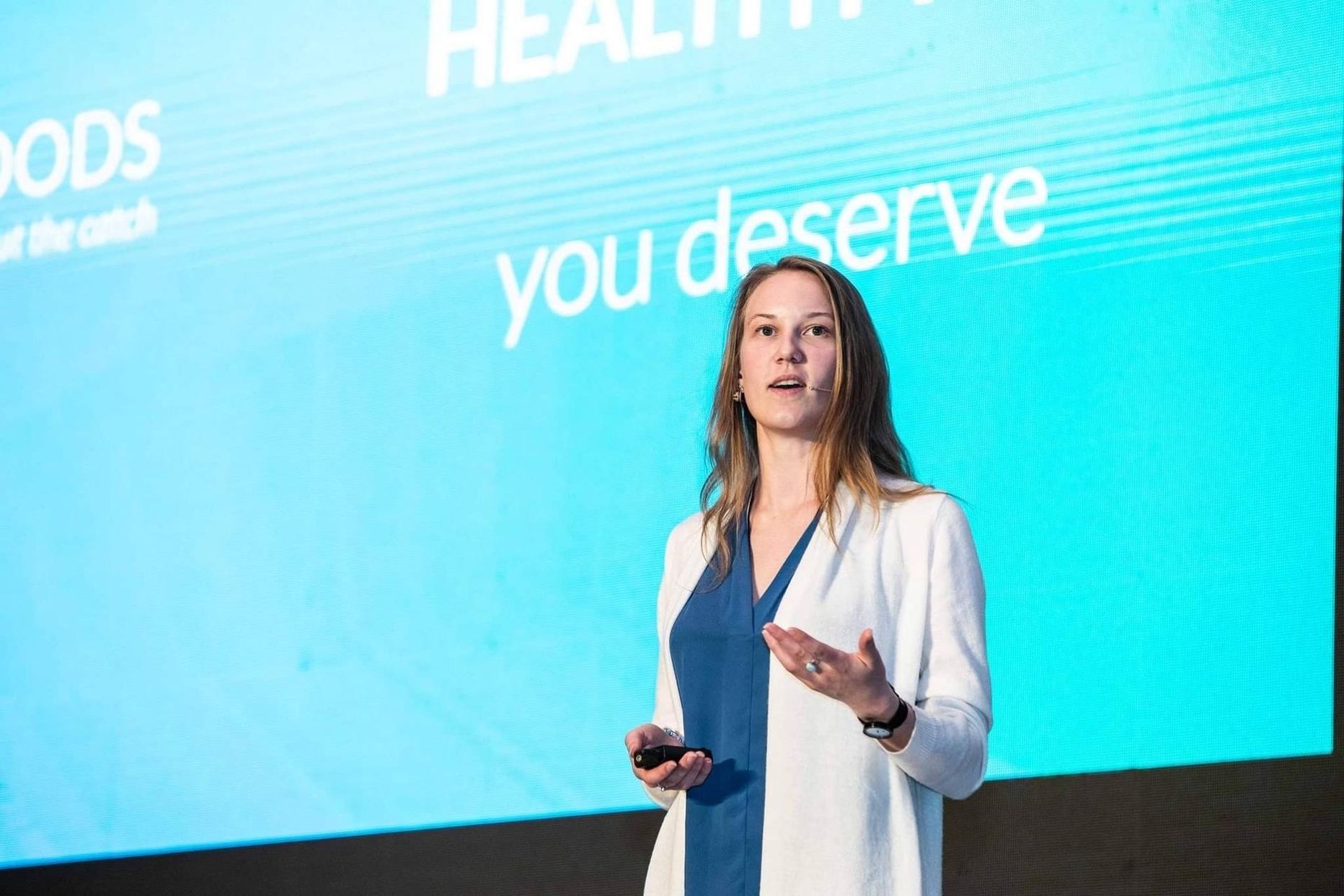 2019. aastal osales Mariliis Holm Riias start-up-konverentsil, kus rääkis tule­vikutoidust.