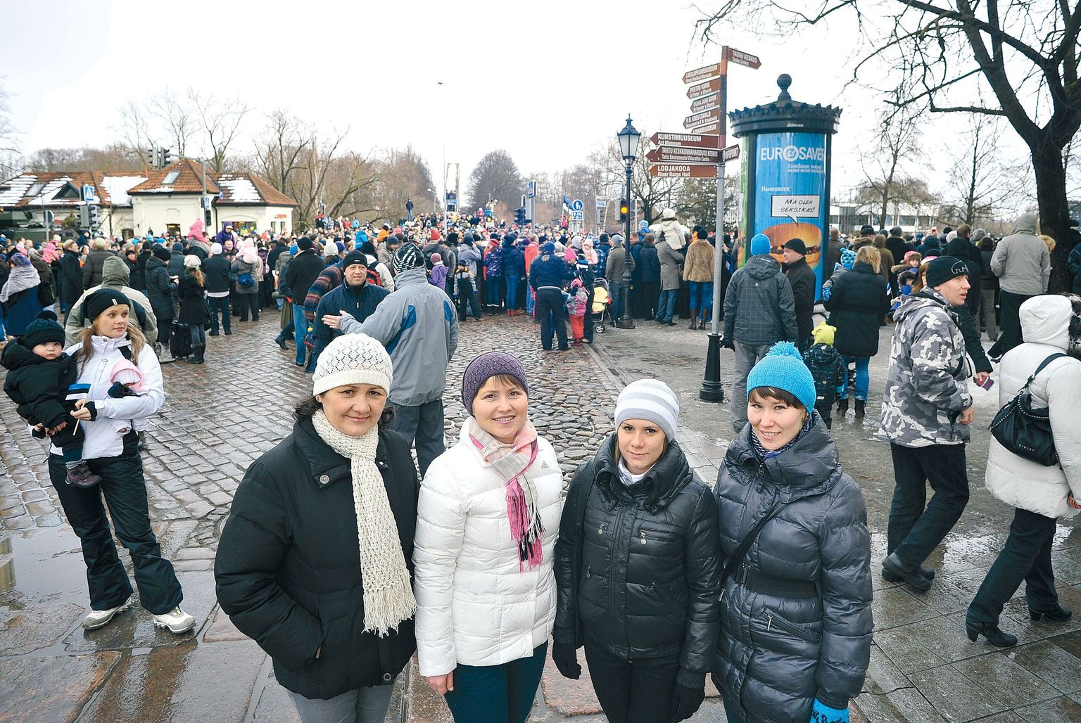 Eestis on küll tore õppida, aga süda kisub ikkagi tagasi kodumaale pere ja sõprade juurde. Pildil vasakult Anna Baydullina, Elena Ryabina, Olga Troshkina ja Natalia Batalova.