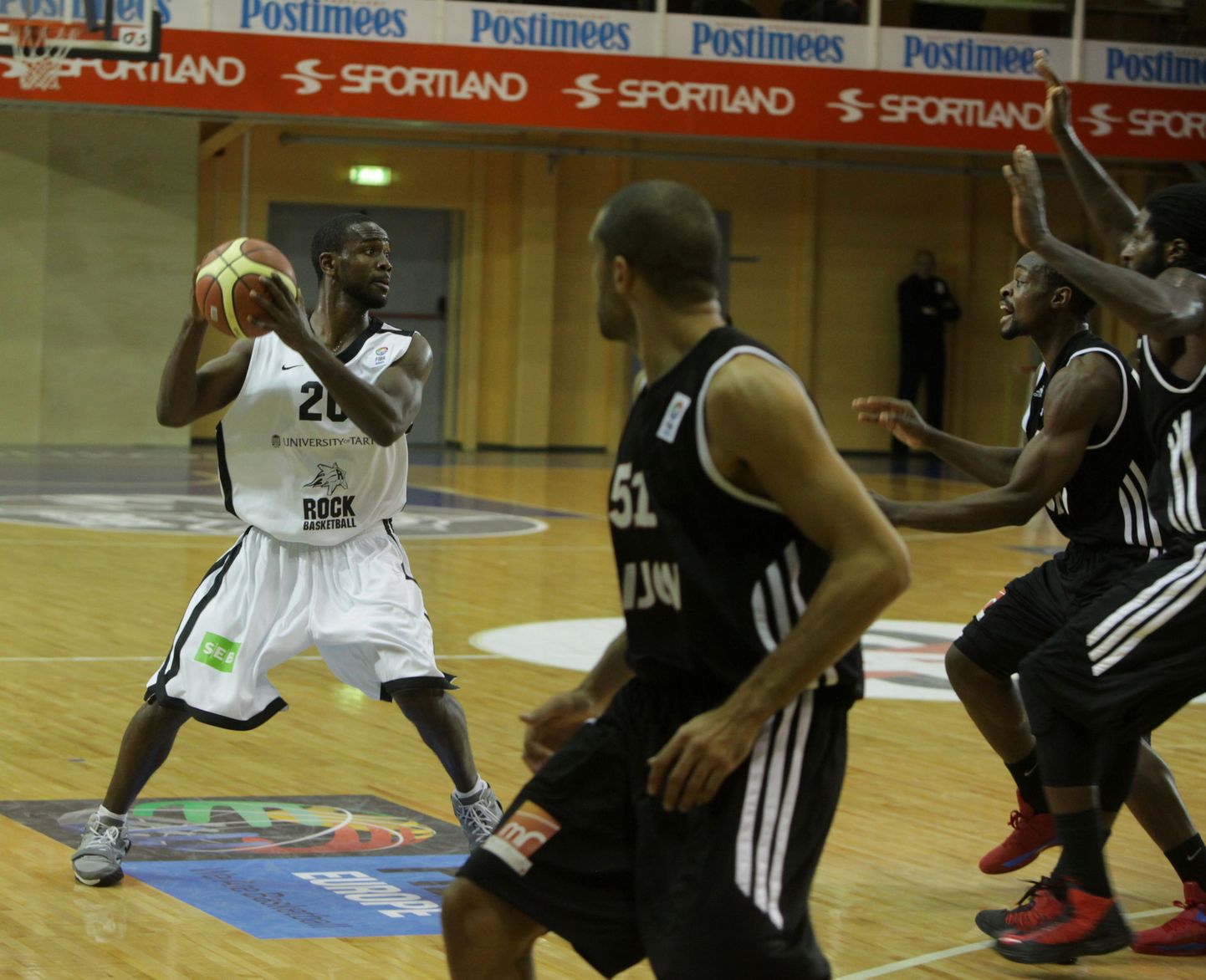 TÜ/Rocki korvpallimeeskond alistas EuroChallenge sarjas prantslaste JDA Dijon Basketi 74:62 (pildil Justin Ingram).