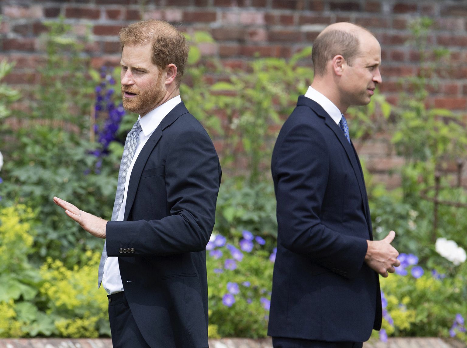 Printsid William ja Harry printsess Diana mälestusmärgi avamise eel