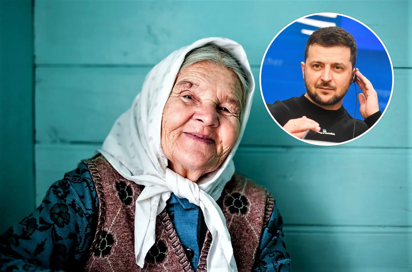 Naine (illustratiivne) ja Ukraina president Volodõmõr Zelenskõi.