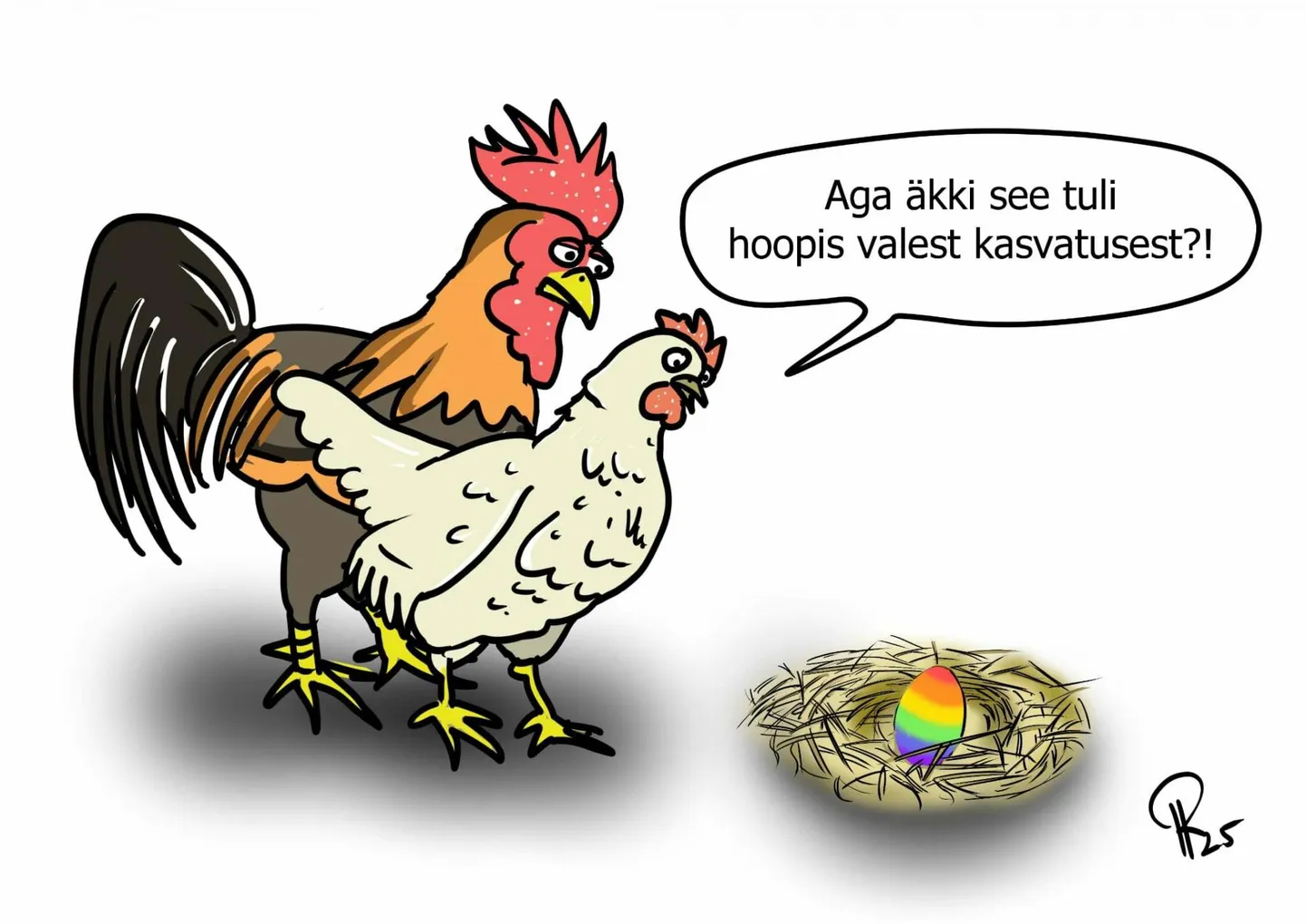 Nädala karikatuur "Värvilised munad".