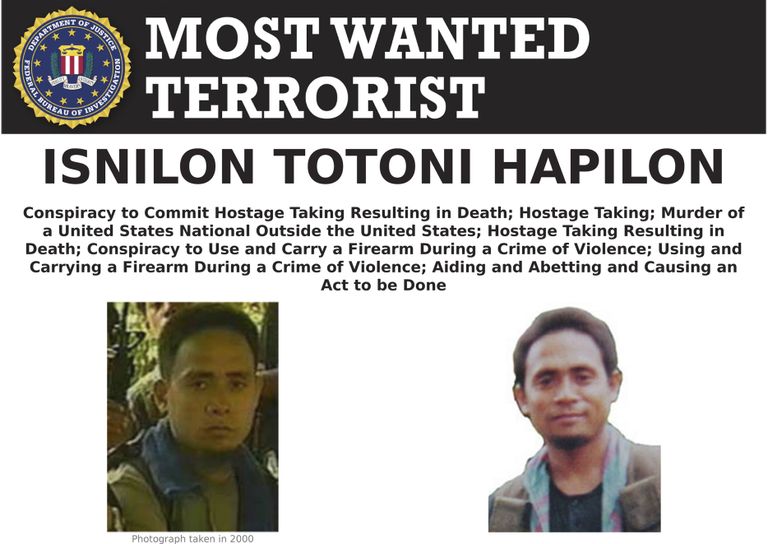 FBI kuulutas Filipiinide mässuliste juhi Isnilon Hapiloni tagaotsitavaks. Foto: FBI/AP/Scanpix