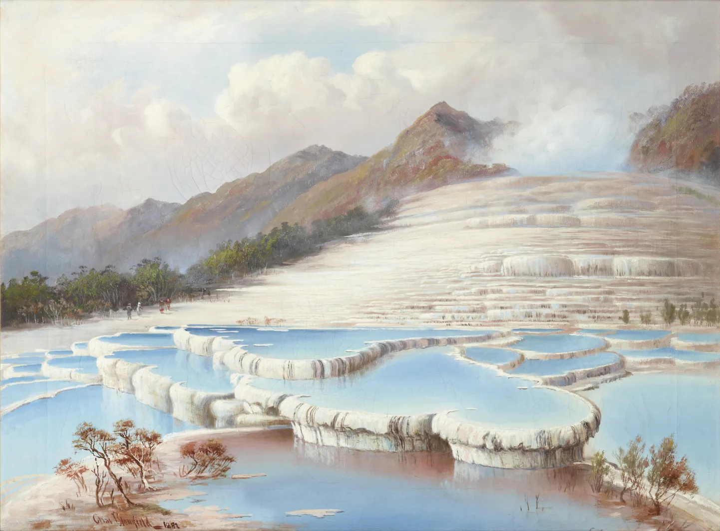 Valged terrassid 1884. aastal. Charles Bomfieldi maal.