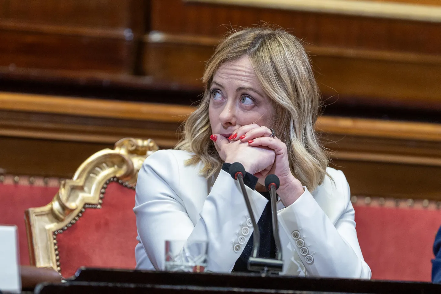 Itaalia peaminister Giorgia Meloni senatihoones.