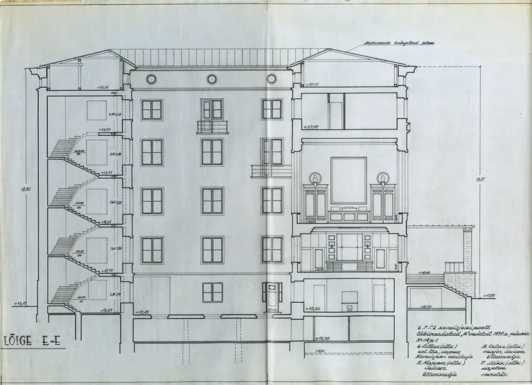 Примечательно, что начавшуюся во времена независимой Эстонии стройку в советское время завершил тот же архитектор - Эдгар Йохан Куузик. Эскизные чертежи.