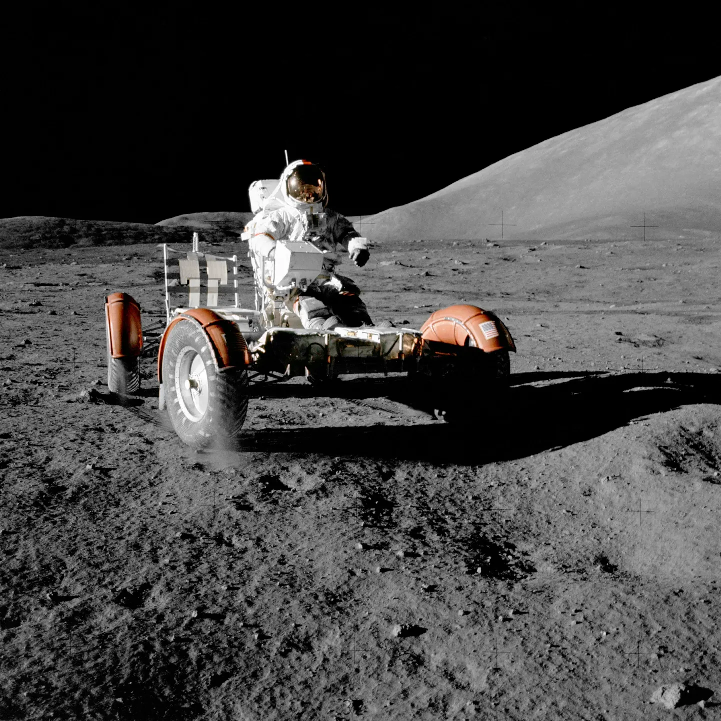 NASA astronaut Eugene A. Cernan Apollo 17 missioonil 1972. aastal.