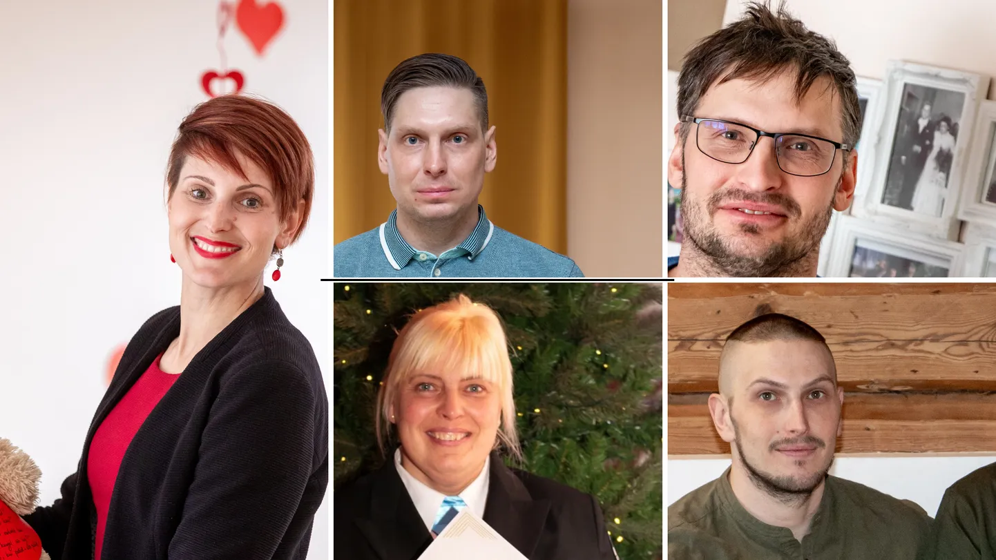 Paula (vasakul), Paavo, Priidu, Peedu ja Pille on kõik seotud riigikaitsega.