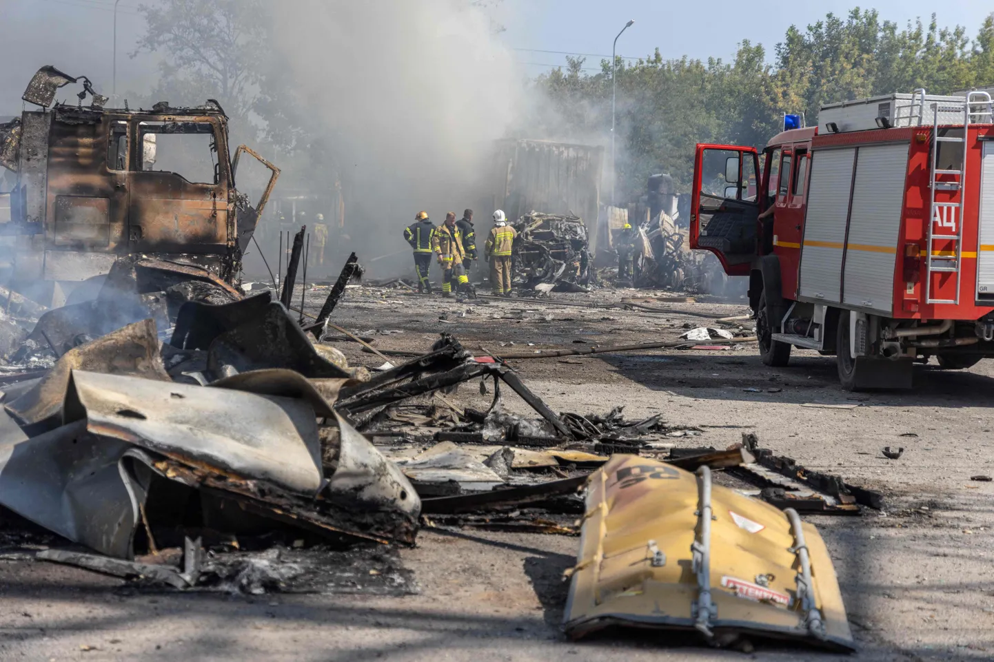 Ukraina pēc Krievijas triecieniem 26. augustā.