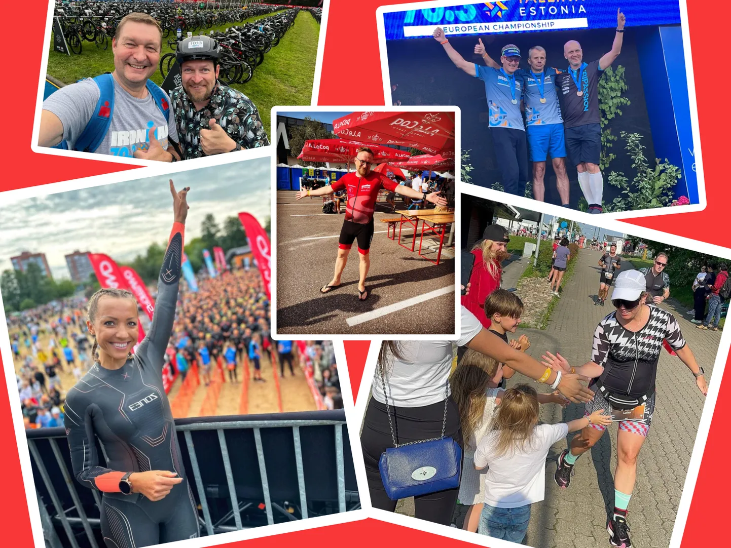 Ironmanil osalenud Kertu Jukkum, Luisa Rõivas, Raivo E. Tamm, Jüri Muttika ja Jürgen Ligi