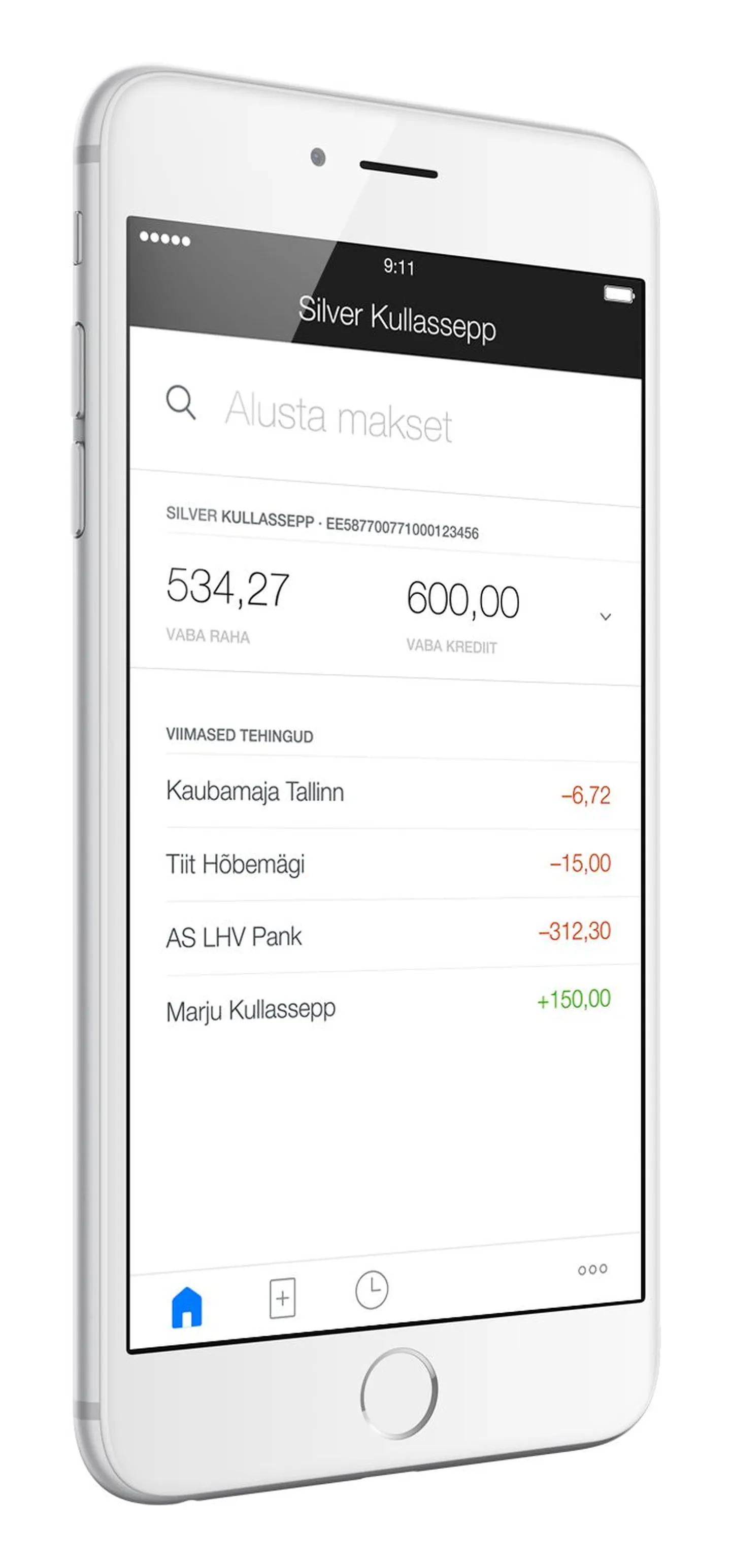 Näide uuest mobiilipangast.