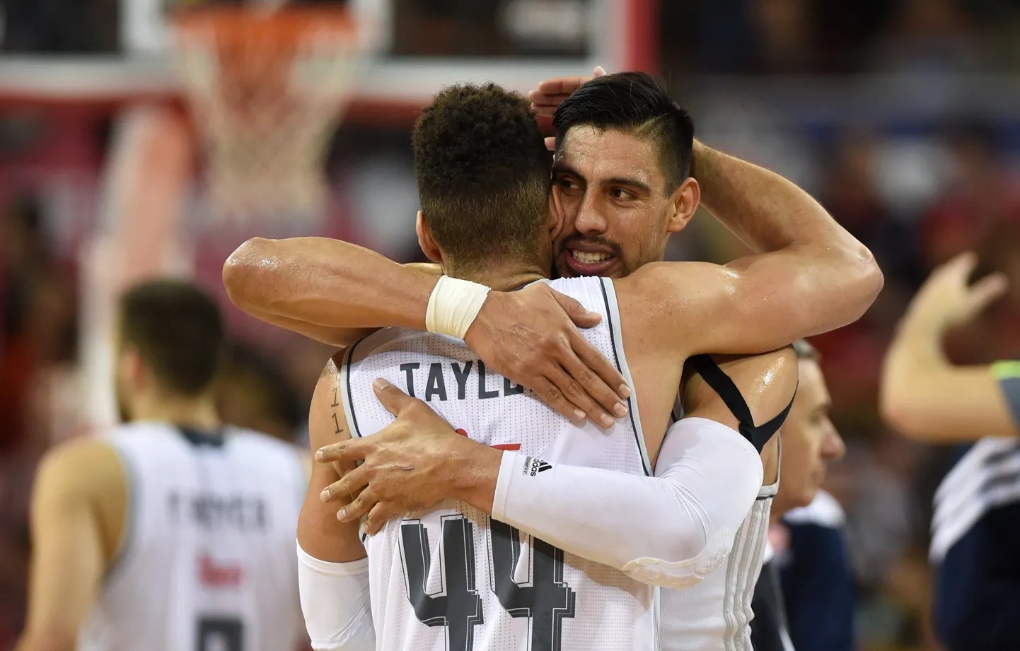 Madridi Reali mängumehed Jeffery Taylor ja Gustavo Alfonso Ayon.