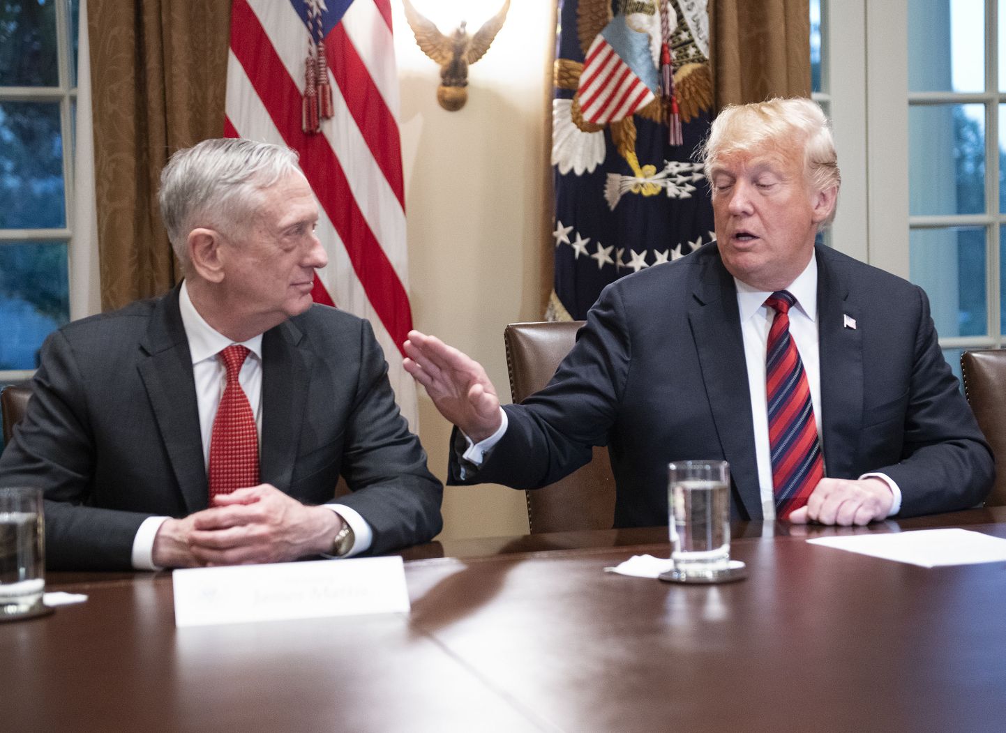 USA kaitseminister James Mattis (vasakul) ja president Donald Trump.