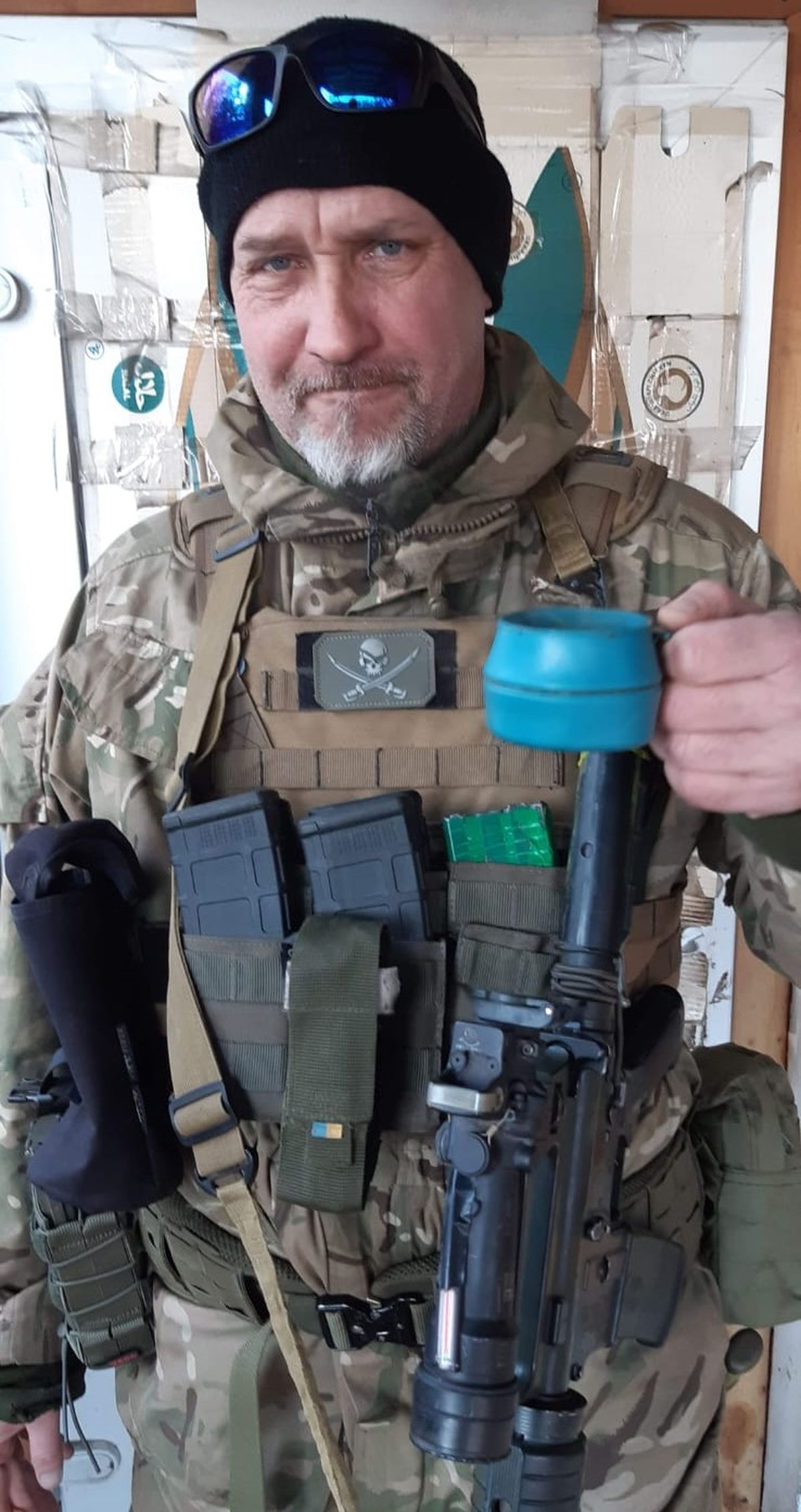 Оливер Метс в перерыве между выполнением боевых задач, Украина.