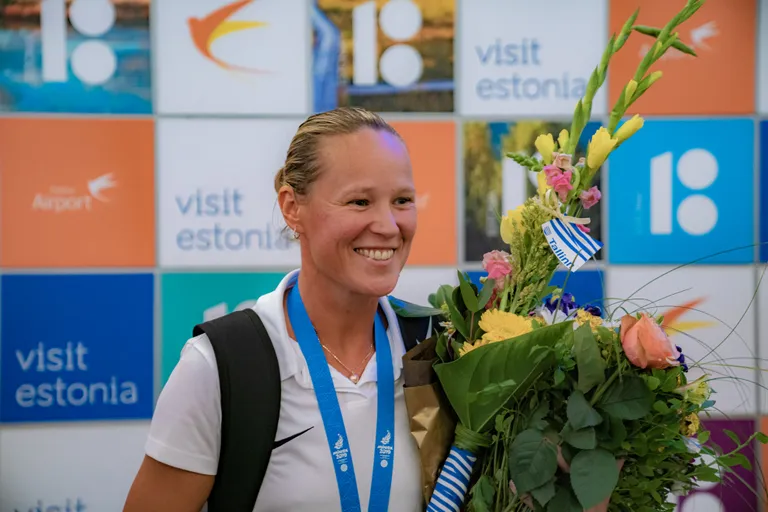 Merike Anderson tõi koos 3X3 korvpallikoondisega Euroopa mängudelt hõbemedali.