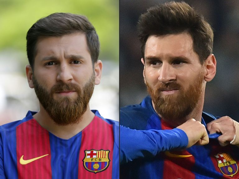 Vale-Messi, iraanlane Reza Parastesh (vasakul) ja Lionel Messi (paremal)