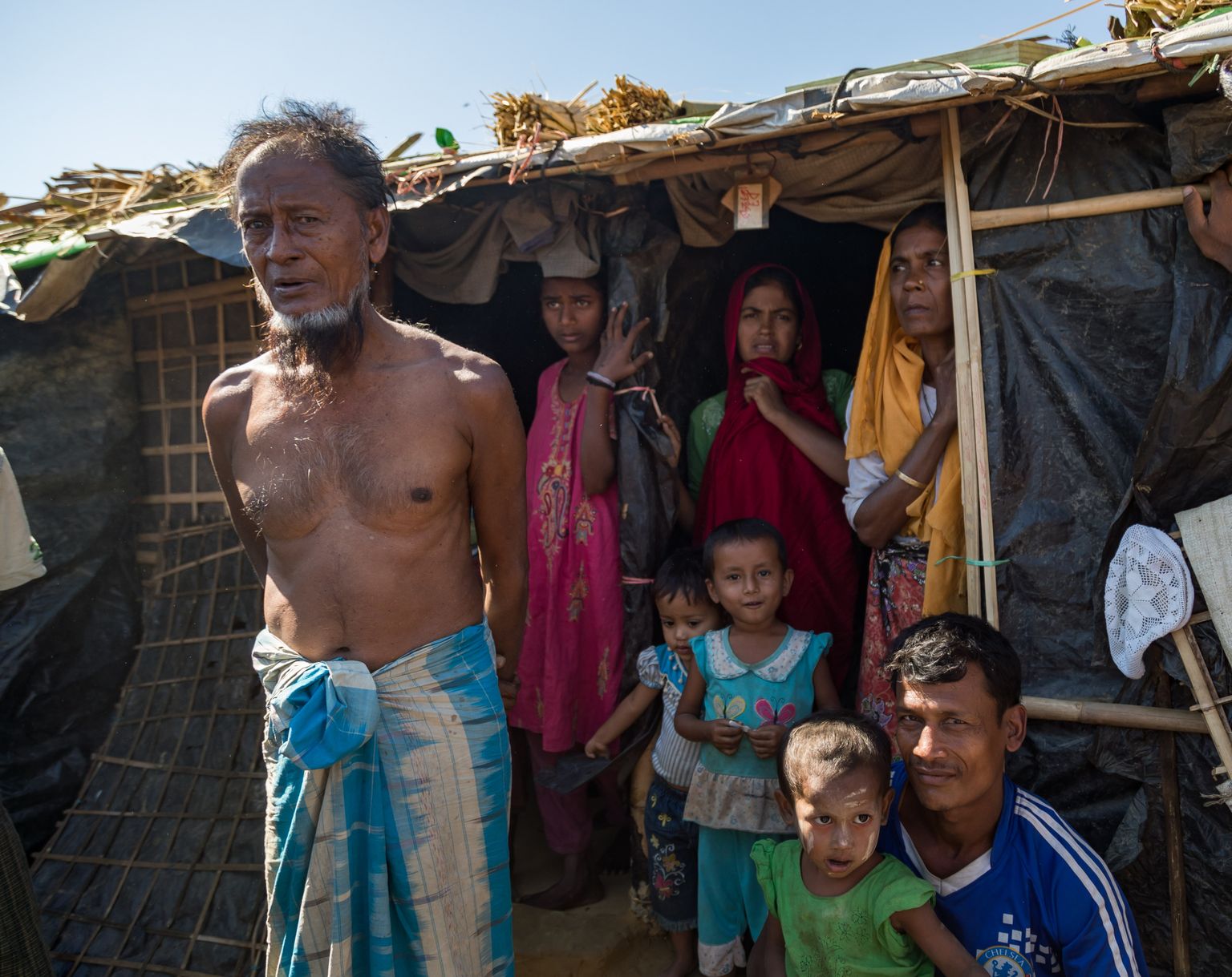 Mahmoud Lokman perega Balukhali põgenikelaagris.