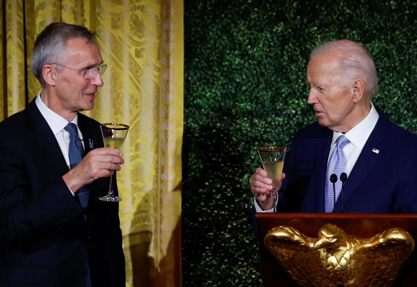 Jens Stoltenberg ja Joe Biden Washingtonis.