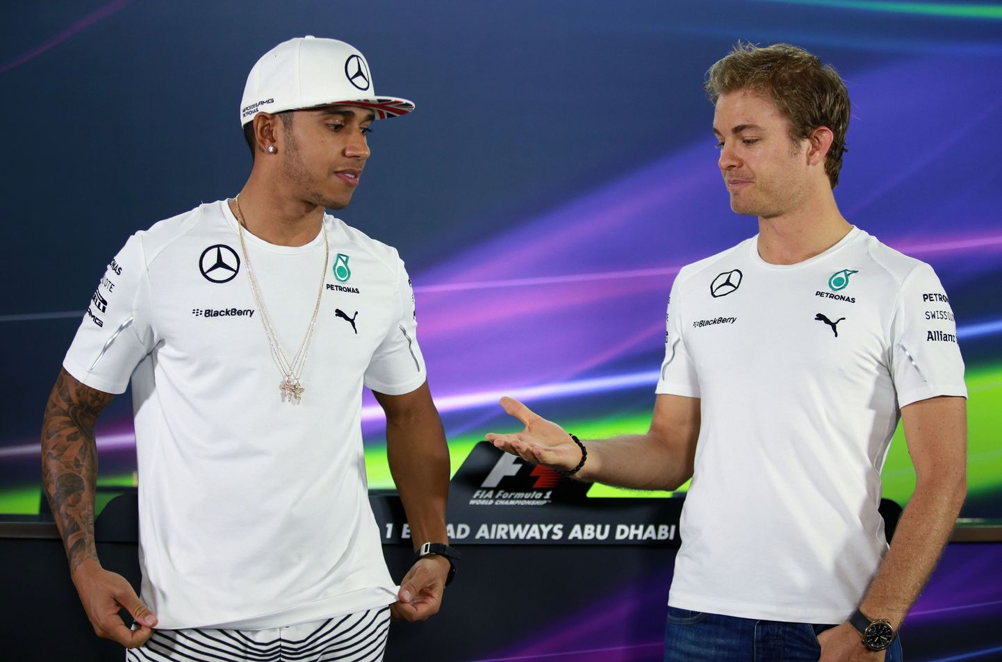 Lewis Hamilton ja and Nico Rosberg.