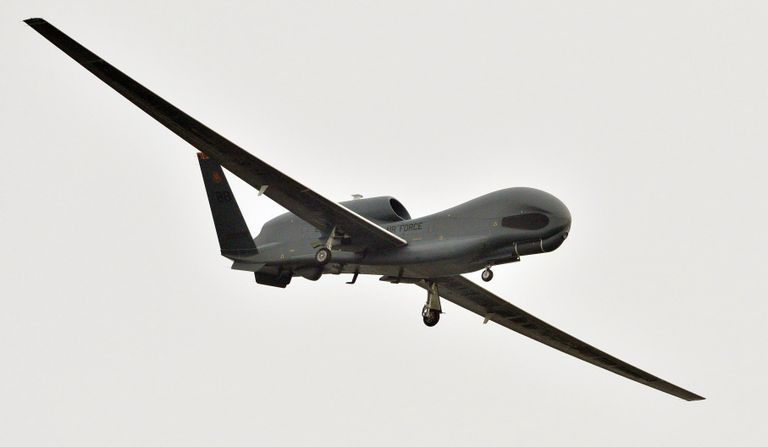 Strateegiline droon Global Hawk valmistumas maandumiseks Põhja-Jaapanis. AP/Scanpix